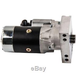 For Small Block Chevy Chrome Mini Starter 3HP 153 or 168 Tooth 327 350 400 SBC