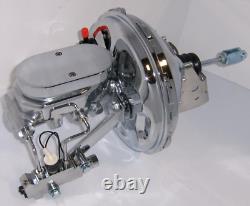 GM A F X Body SBC 283 350 11 Chrome Power Brake Booster Master Disc Drum Valve