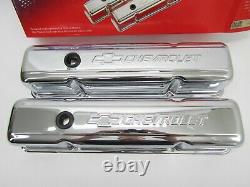GM Performance Parts SMALL BLOCK CHEVY TALL CHROME VALVE COVERS #12341671 SBC