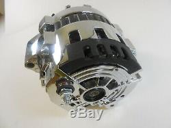 GM SBC BBC CS-130 Style Chrome 130 Amp 1 Wire Alternator Olds Chevy 6 GROOVES