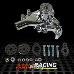 High Volume Long Water Chromed Pump Fit Small Block Chevy SBC 350 383