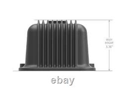 Holley 241-245 SBC Vintage Series Finned Valve Covers Satin Black Machined