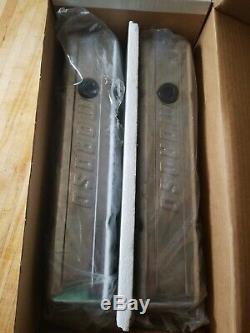 MOROSO Chrome Plated Steel Valve Covers DEEP TALL Small Block Chevy EUC
