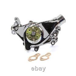 MR. GASKET SBC Long Water Pump Alm. WithChrome Finish 7013G