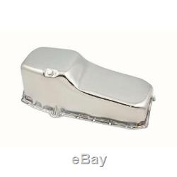Mr Gasket Engine Oil Pan 9781 OE-Style 4 Qt Chrome for 55-79 Chevy 350/400 SBC