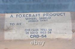 NOS Foxcraft Accessory Fender Skirts for 1953 1954 Chrysler & DeSoto CRD-54