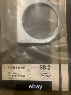 NOS Vintage Sun Guage Accessories Braket Kit Gb-2 Chrome Gasser Hot Rat Rod Drag