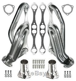 New 55-57 Chevy Chassis Headers For Rack & Pinion, Sbc 262-400, Chrome Plated, Tri5