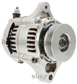 New Chrome Light Weight Mini Alternator 1-Wire fits Chevy Street Rod SBC BBC