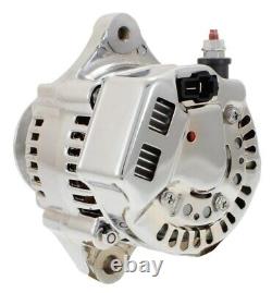 New Chrome Light Weight Mini Alternator 1-Wire fits Chevy Street Rod SBC BBC