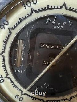 Original 1934 Graham Speedo Gauge Dash Hotrod SCTA Clock Face Nice! Unusual