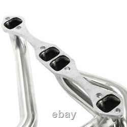 Polished Stainless Steel Exhaust Header For Sbc Malibu Camaro Monte Carlo Regal