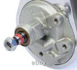 Power Steering Pump SBC BBC Chevy Chrome Saginaw 5/8 Key Way 305 350 400 454