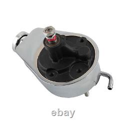 Power Steering Pump for Chevy BBC SBC 350 454 Chrome Saginaw 5/8 Key Way Style