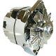 Premium 120a Chrome Alternator Fits Chevy Sbc Bbc 1 Wire One Wire Self Excited