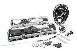Proform 141-001 Engine Dress-Up Kit Chrome with Logo Fits Small Block Chevy