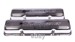 Proform 141 102 Sbc Chrome Bowtie Valve Cover Short With Baffle