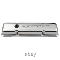 Proform 141 102 Sbc Chrome Bowtie Valve Cover Short With Baffle