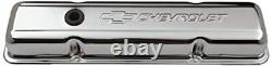 Proform 141 102 Sbc Chrome Bowtie Valve Cover Short With Baffle