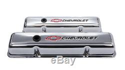 Proform 141-899 Valve Covers Steel/Short withLogo Fits Small Block Chevy