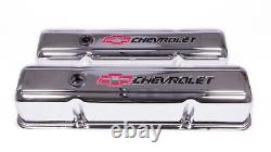 Proform 141-905 (Pair) Valve Cover Chrome Steel Tall for Small Block Chevy
