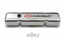 Proform 141-905 Small Block Chevy Tall Steel Chrome Perimeter Bolt Valve Covers