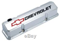 Proform 141-930 Slant Edge Valve Covers Small Block Chevy Chrome Cast Aluminum