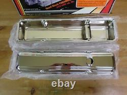 Proform Low Profile Chrome Clear-Line Top Baffle Valve Covers Small Block Chevy