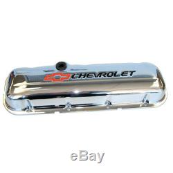 Proform Valve Cover Set 141-812 Bowtie Chrome Steel for Chevy 265-400 SBC