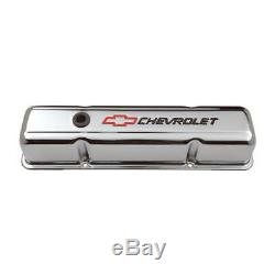 Proform Valve Cover Set 141-905 Bowtie Chrome Steel for Chevy 265-400 SBC