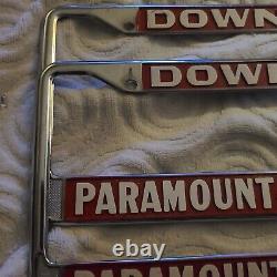 Rare Paramount Chevrolet Downey CA. License Plate Frames Camaro Impala Chevelle
