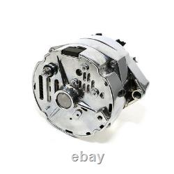Rebuilt GM Olds Delco Style Chrome 1 One Wire SBC Chevy Alternator 110 AMP