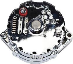 SBC BBC GM CHEVY Chrome 110 Amp Alternator with 1 Wire Setup 283 350 400 396 454