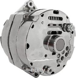 SBC BBC GM CHEVY Chrome 110 Amp Alternator with 1 Wire Setup 283 350 400 396 454