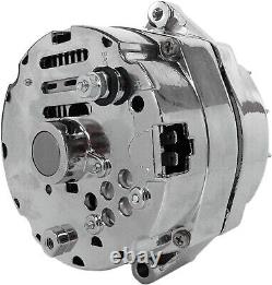 SBC BBC GM CHEVY Chrome 110 Amp Alternator with 1 Wire Setup 283 350 400 396 454