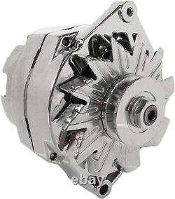 SBC BBC GM CHEVY Chrome 110 Amp Alternator with 1 Wire Setup 283 350 400 396 454