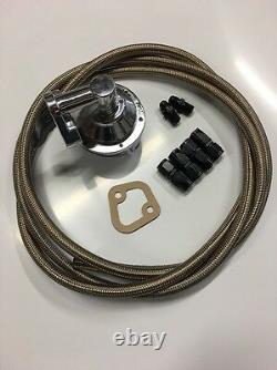 SBC Chevy Mechanical Fuel Pump Kit High Volume 15 GPH 10ft Hose and Fittings