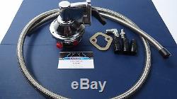 SBC Chevy Mechanical fuel pump kit High Volume with fittings & S. S. Braided Hose