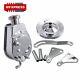 Sbc Chrome Power Steering Pump Bracket & Pulley Kit For Small Chevy 350 400 305