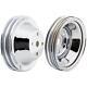 Sbc Chrome Pulley Set, 2-groove Upper/3-groove Lower, Long Pump