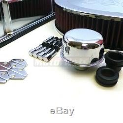 SBC Small Block Chevy Chrome 383 Logo Engine Dress Up Kit Washable Air Cleaner
