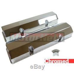 SBC Small Block Chevy Fabricate Chrome Aluminum Valve Cover witho No Breather Hole