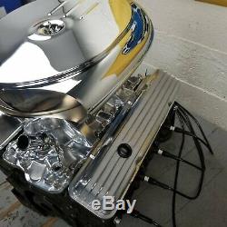 SB Chevy Chrome Cadillac Air Cleaner Engine Valve Covers Kit V8 Olds 327 350 SBC