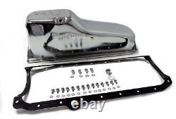 SB Chevy SBC Chrome Oil Pan With Bolts & Gaskets 4qt 305-350 86-Up Hot Rat Rod