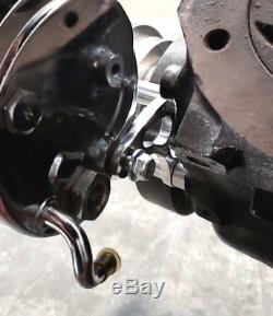 SB Chevy SBC Chrome Saginaw Power Steering Pump Kit With Bracket Pump & Pulley