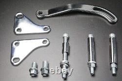 Sb Chevy Sbc 350 Chrome & Polished Power Steering Kit For Long Water Pump Lwp