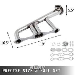 Set Lake Style Headers For Chevy 265-400 SBC V-8 Rat Rods Professional Super