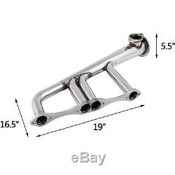 Set Lake Style Headers For Chevy 265-400 SBC V-8 Rat Rods Professional Super