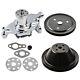 Short Water Pump & 1 Groove Crankshaft Pulley Kit For Sbc Chevy 283 305 350 Swp