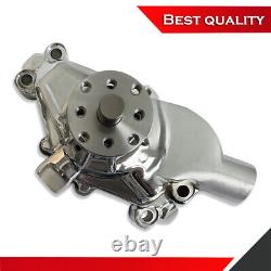 Short Water Pump with Heater Port Chrome Aluminum Suits 1955-68 Chevy SBC 350 383
